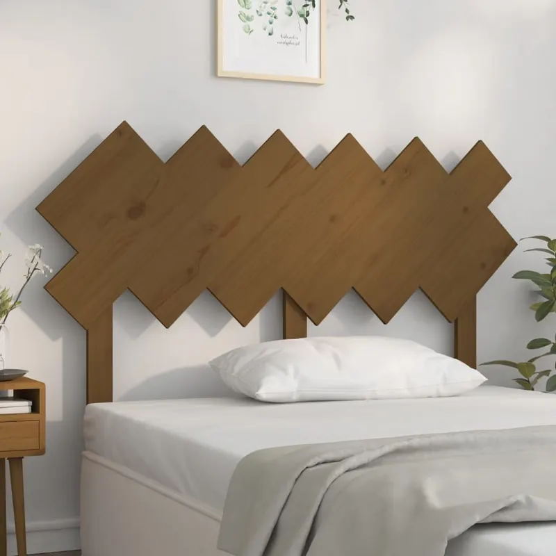 tablie de pat, maro miere, 132x3x81 cm, lemn masiv de pin