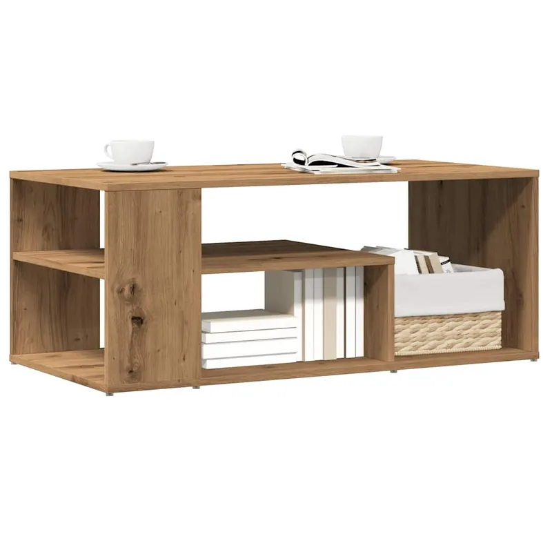 masuta de cafea, stejar artizanal, 100x50x40 cm, lemn prelucrat