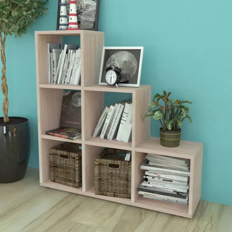 biblioteca in trepte / raft de expunere 107 cm stejar