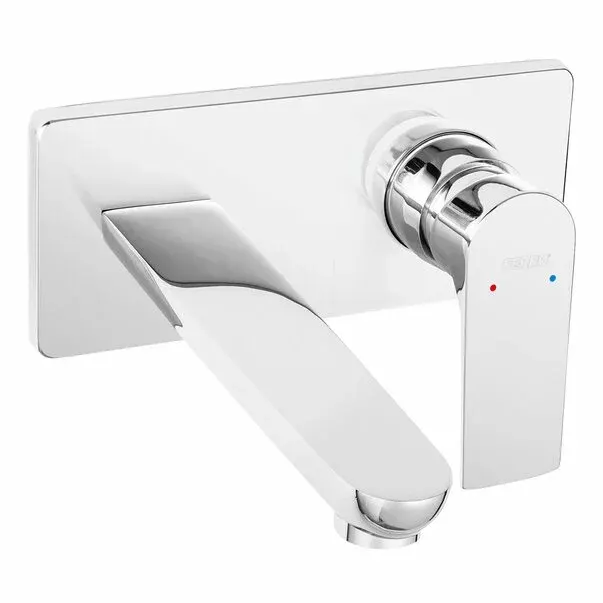 Baterie lavoar incastrata crom cu pipa 18 cm Ferro Square