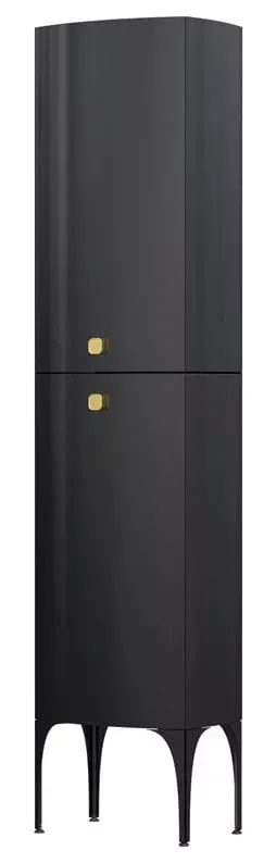 Dulap coloana Oristo Louis, 170 x 47 x 32 cm, usa, lucios, negru, 50-SB2D-47-7