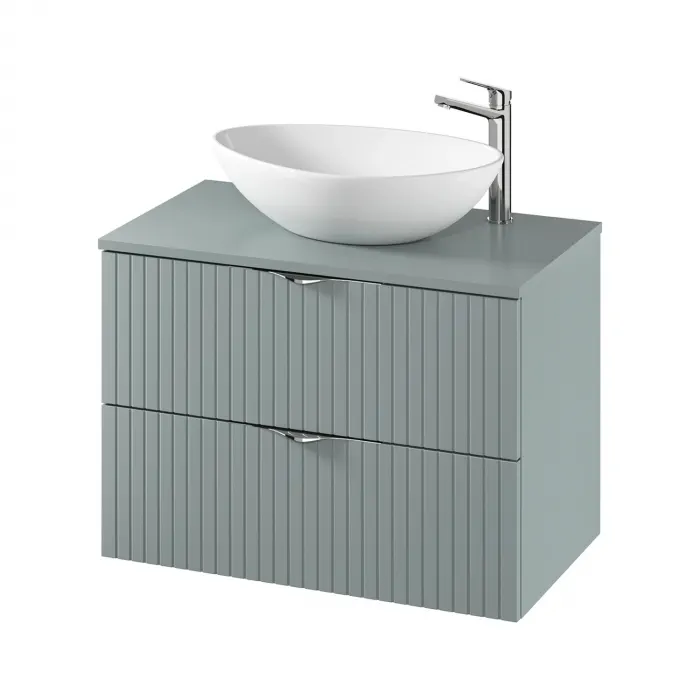 Dulap baie suspendat 80 cm pentru lavoar, fiord mat, MDF, Cersanit Tirso