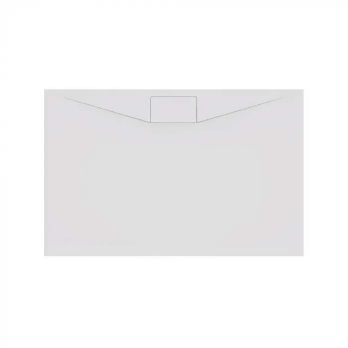 Cadita de dus dreptunghiulara, din marmura turnata, alba, 100x90x3.5 cm, pentru inzidire, KolpaSan Acro