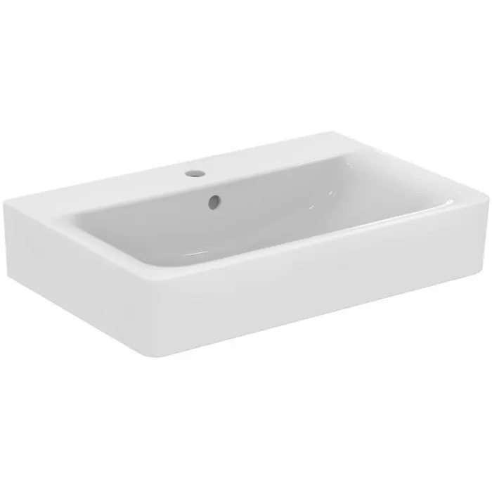 Lavoar alb, 70x46 cm, montaj pe perete, cu preaplin, Ideal standard Connect Cube