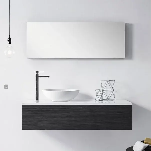 Lavoar pe blat Fluminia Round, 33 cm, rotund, garantie 2 ani, alb