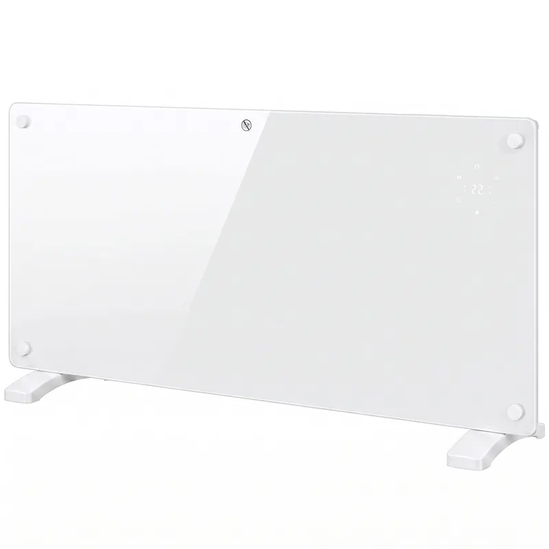 HOMCOM Convector Electric 2000W, Montare pe Perete sau Podea, Compatibil cu Alexa și Google Home, Alb