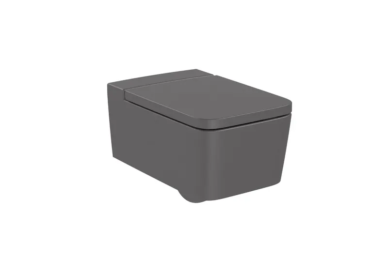 Vas WC Roca A346537640, 370 mm, 560 mm, 350 mm, 1 functii speciale, suprafata antiaderent, suspendat, Antracit