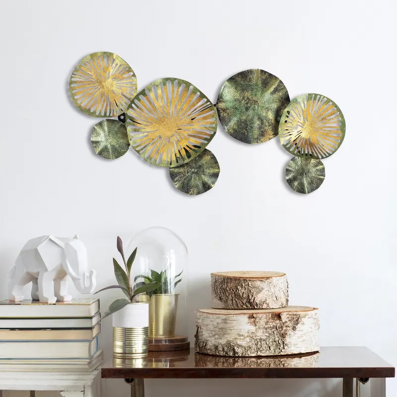Decoratiune de perete Metal Yasemin, Multicolor, 38x74 cm - Multicolor