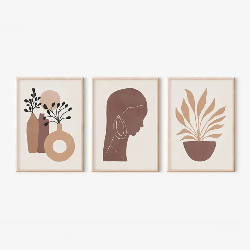 Tablou triptic Bemel, Multicolor, 33x48 cm - Multicolor