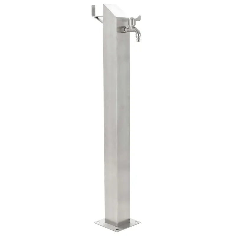 coloana de apa pentru gradina, 95 cm, otel inoxidabil, patrat