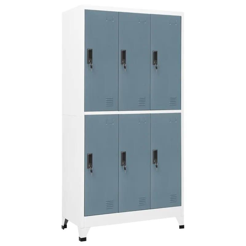 fiset, gri deschis si gri inchis, 90x45x180 cm, otel