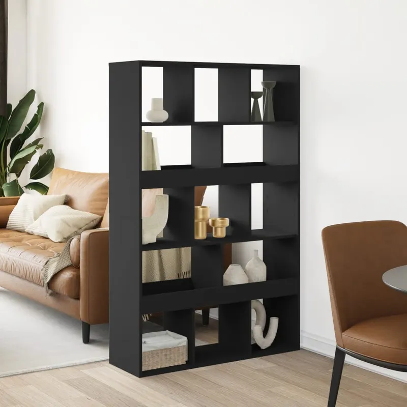separator de camera, negru, 100x33x156,5 cm, lemn prelucrat