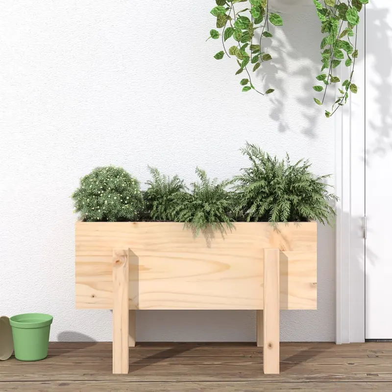 jardiniera de gradina, 62x30x38 cm, lemn masiv de pin