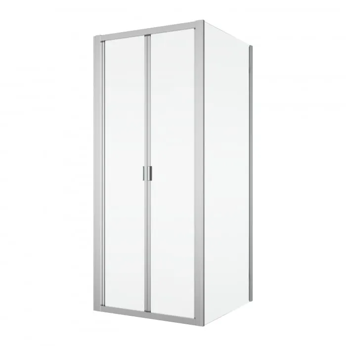 Cabina de dus 100x100 cm, cu usa pliabila culisanta, crom, Ronal Divera