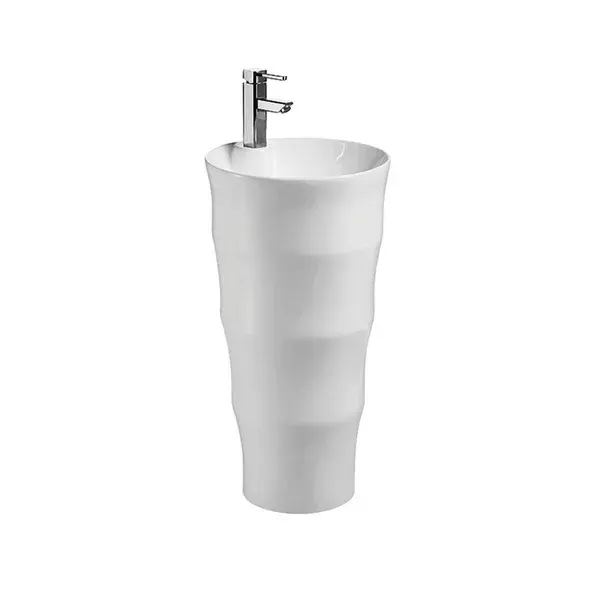 Lavoar stativ Fluminia Novicia-B, 42x42x83 cm, rotund, alb