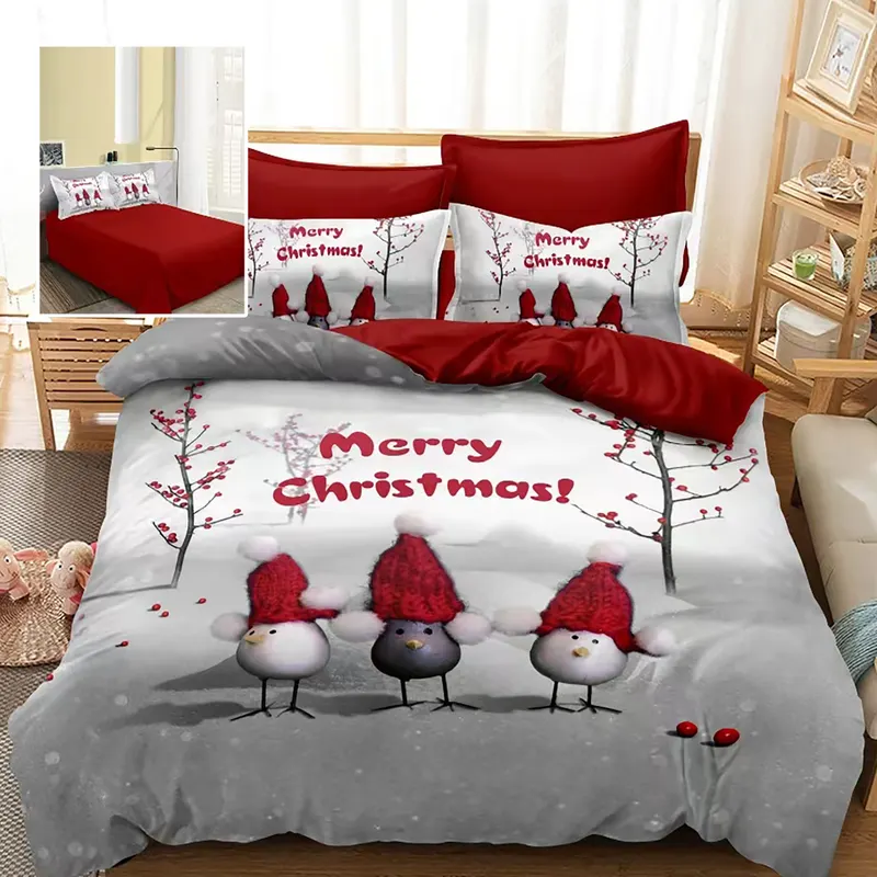 Lenjerie pat finet 3d 6 piese craciun f-xmas82