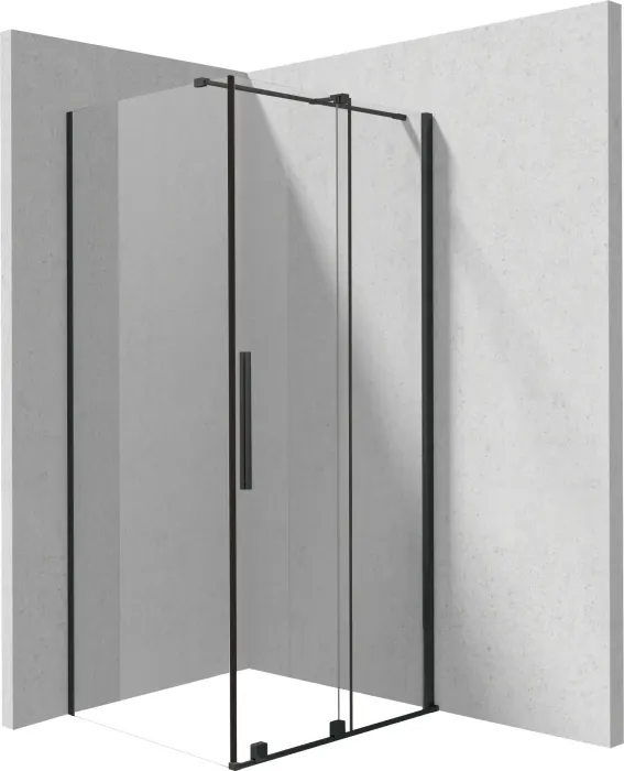 Cabina de dus neagra dreptunghiulara 120x80 cm Deante Prizma