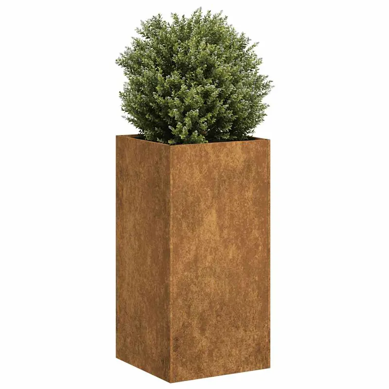 jardiniera rusty 40x40x80 cm otel pentru intemperii