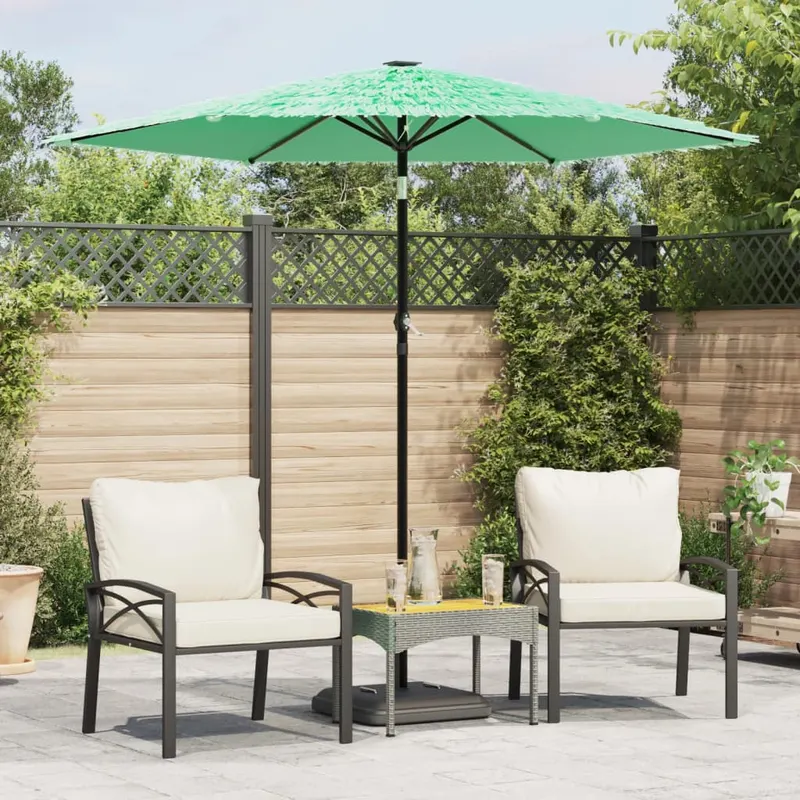 umbrela soare de gradina stalp din lemn verde 223x223x213 cm