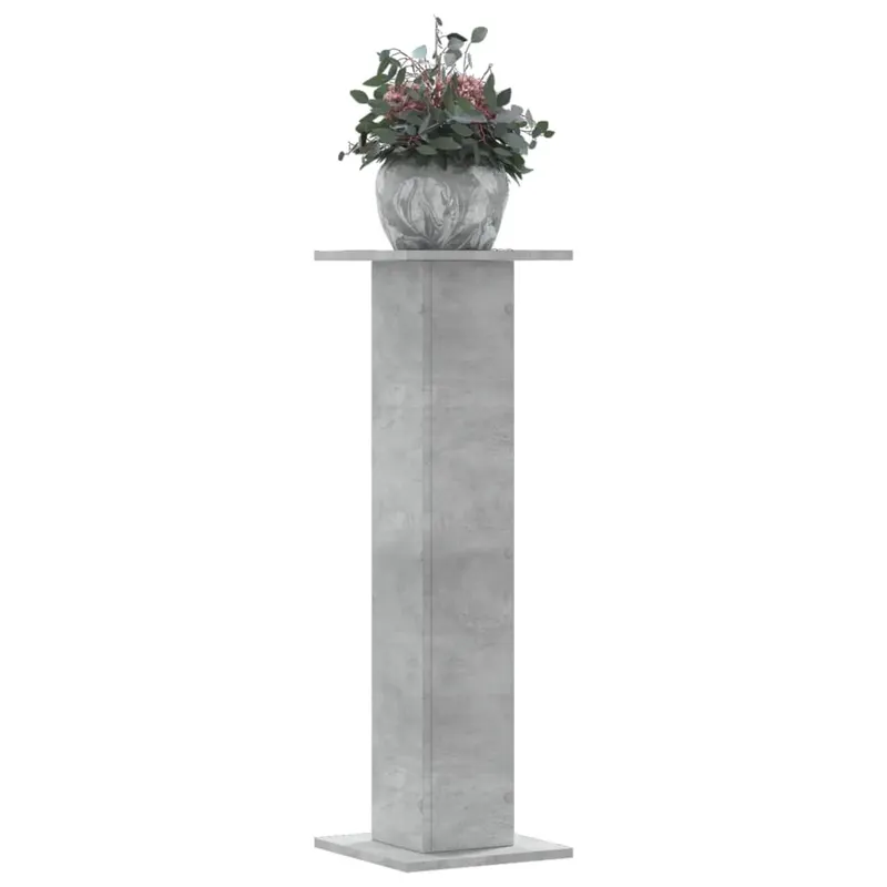suport de plante, 2 buc., gri beton, 30x30x95 cm lemn prelucrat
