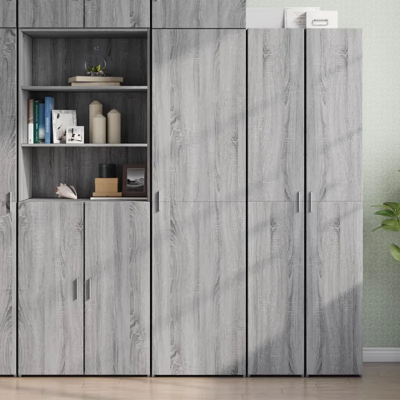 dulap inalt, gri sonoma, 50x42,5x185 cm, lemn prelucrat