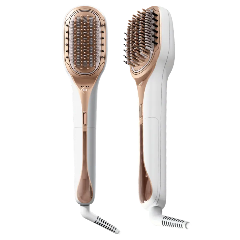 Perie de par reparatoare cu abur Rowenta Hair Therapist CF9920F0, 165 W, tehnologie Thermal Care, invelis Keratin, oprire automata, afisaj LED, alb