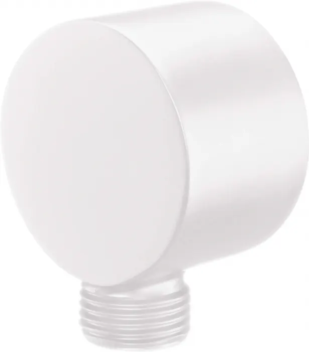 Racord unghiular rotund, pentru furtun de dus, 50x28 mm, alb, Deante Cascada