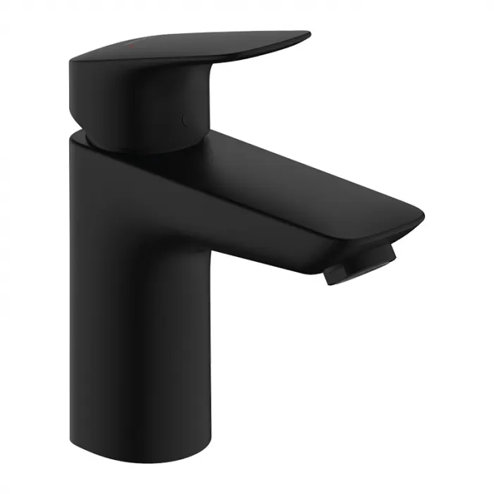 Baterie lavoar cu ventil inclus, negru mat, Hansgrohe Logis 100