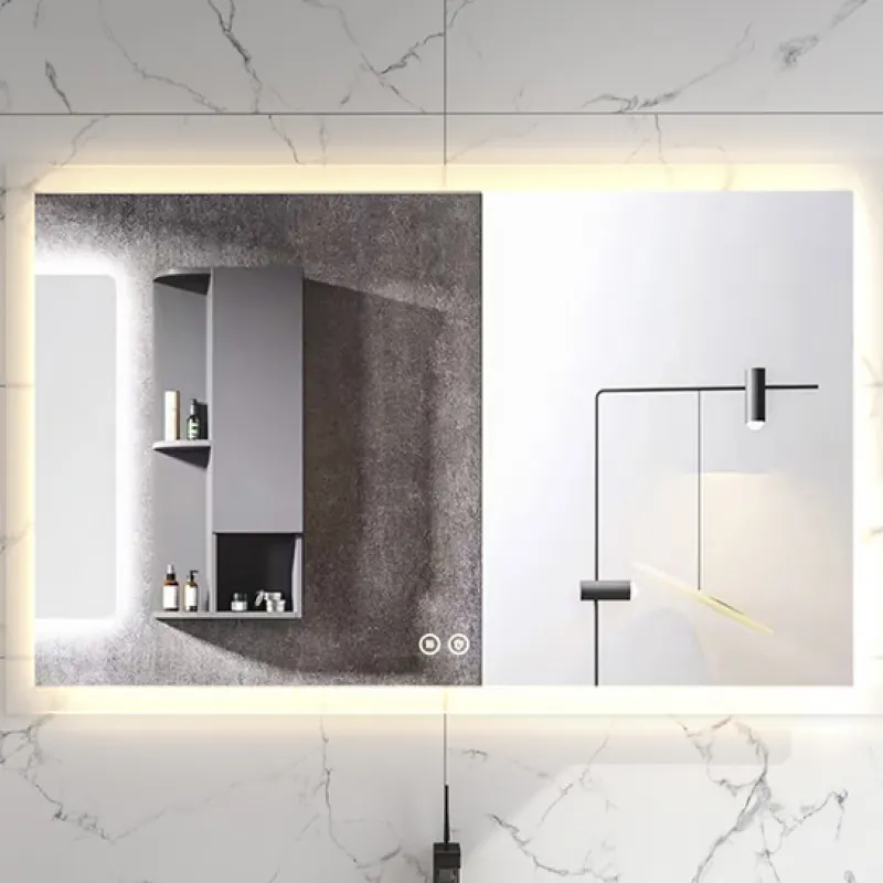 Oglinda Fluminia Miro 120, 120 cm, dreptunghiulara, cu LED, 3 culori, dezaburire