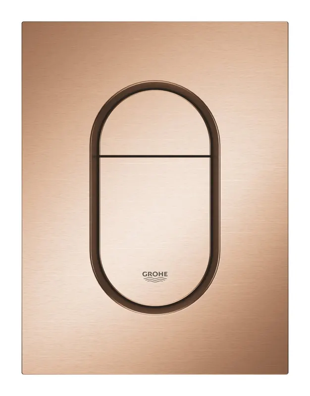 Clapeta WC Grohe 37624DL0, Arena Cosmo, S, dubla, 130 x 172 mm, verticala, mat, cupru