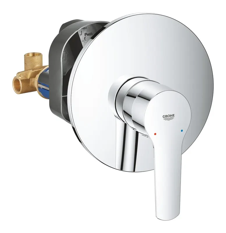 Unitate comanda Grohe 32590002, 1 bar, 163 mm, 11 mm, 1 iesiri, 1 functii palarie dus, 1 2 dimensiune racord, Crom