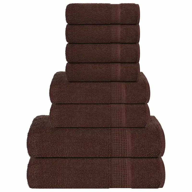 Set prosoape frogn 8 piese, maro, 360 g/m2