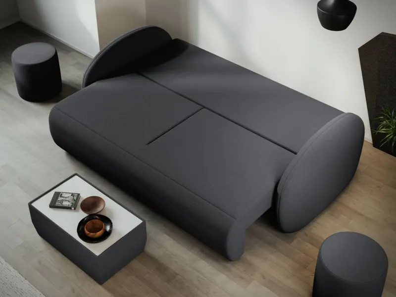 Canapea Ovelis 3 locuri extensibila gri — imaginea 4