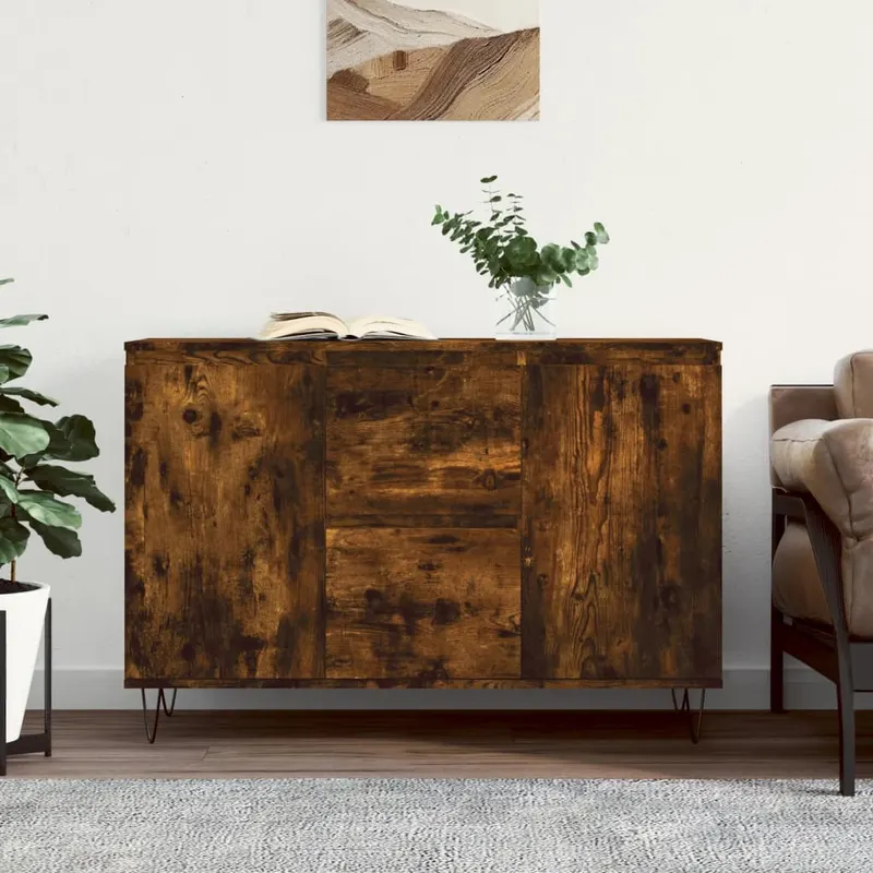 servanta, stejar fumuriu, 104x35x70 cm, lemn prelucrat