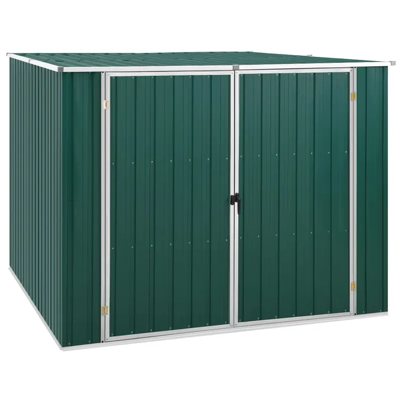 Șopron de gradina, verde, 195 x 198 x 159 cm, otel galvanizat