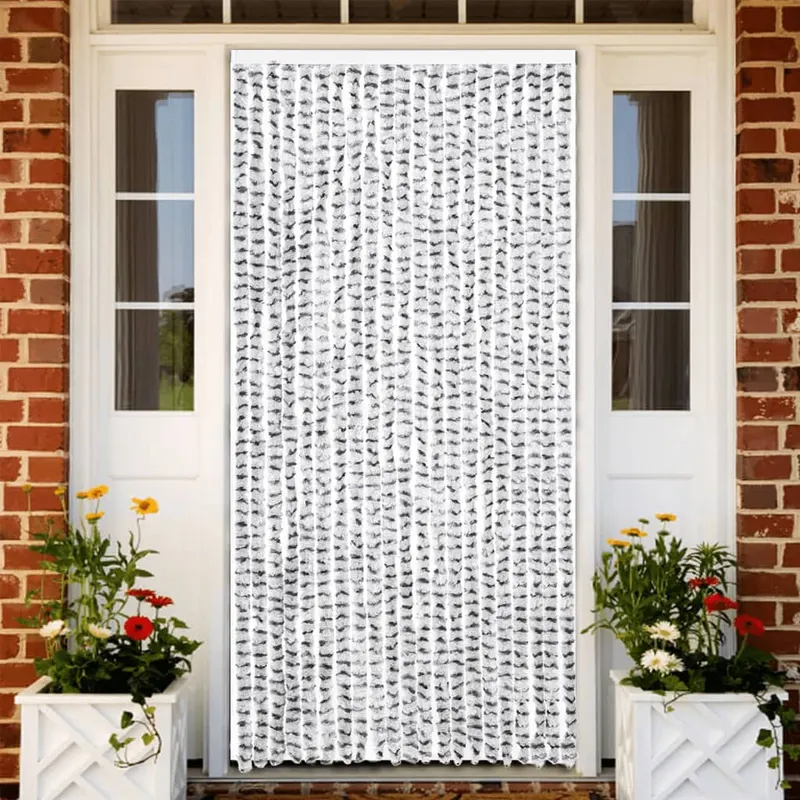 Perdea pentru insecte gri deschis si gri inchis90x200cm chenille