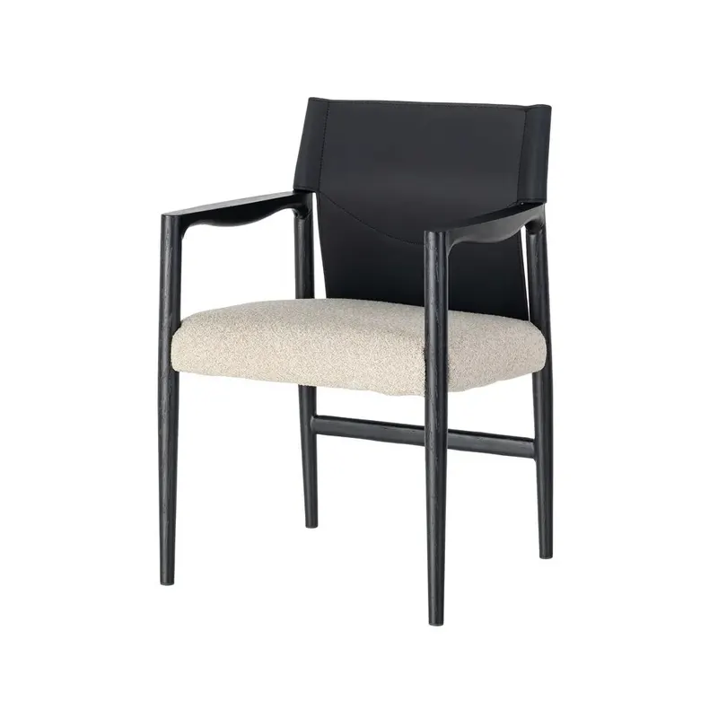Scaun VENDAR ARMS B/W - Negru