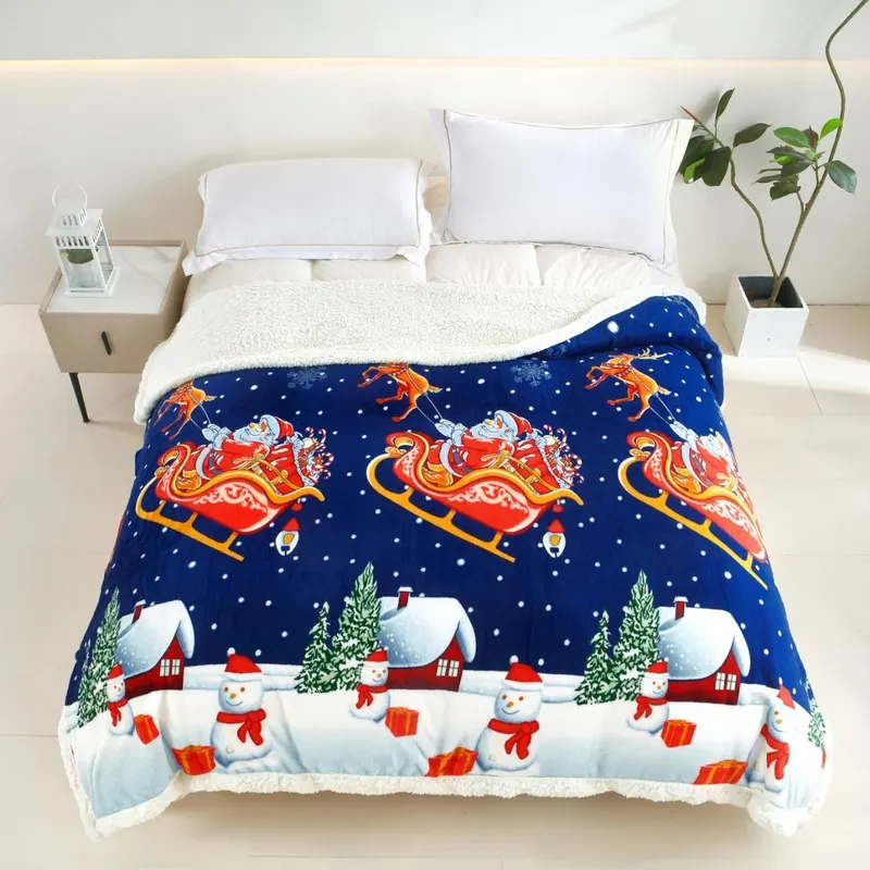 Patura cocolino cu blanita CRACIUN