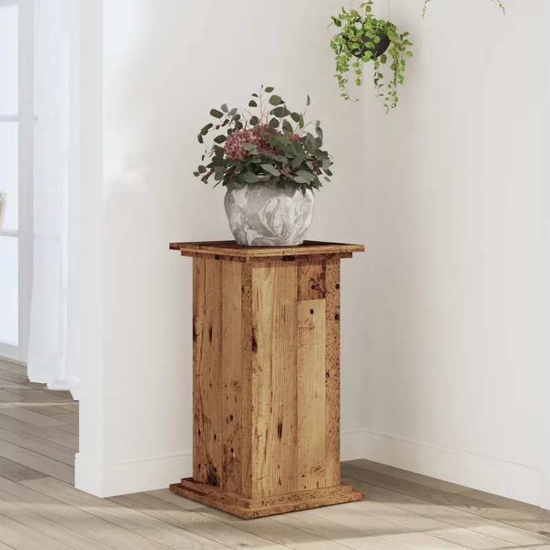suport de plante, lemn vechi, 33x33x60 cm, lemn prelucrat