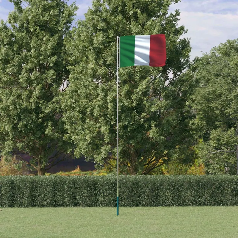 Steag italia si stalp din aluminiu, 5,55 m