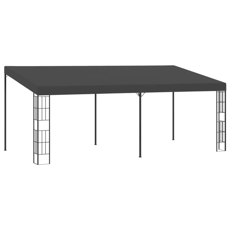 pavilion de perete, antracit, 3 x 6 m, material textil
