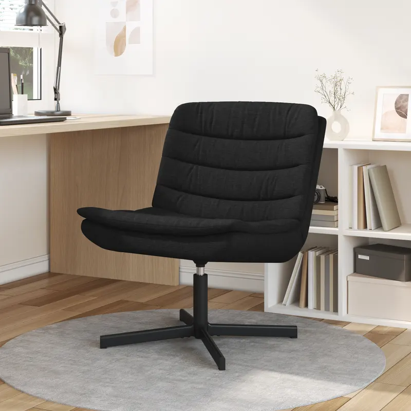 scaun pivotant negru poliester standard pivotant