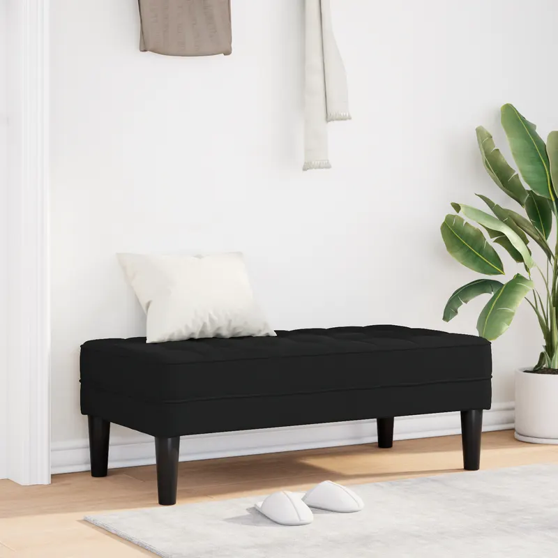 banca neagra 113x57x39 cm din tesatura