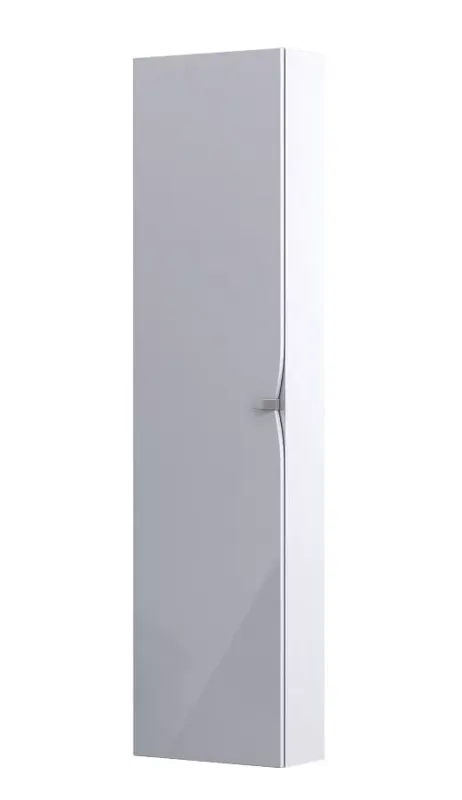 Dulap coloana Oristo Siena, 170 x 40 x 17 cm, usa, lucios, alb, 45-SB1D-40-1
