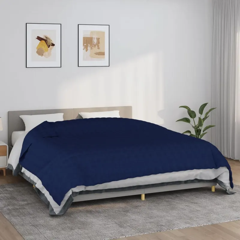 patura cu greutati, albastru, 220x260 cm, 11 kg, textil