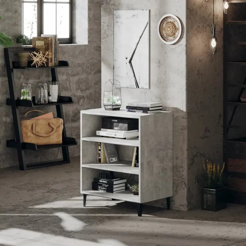 servanta, gri beton, 57x35x70 cm, pal