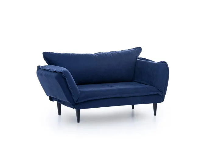 Canapea extensibila VINO, 2 locuri, albastru marin, 150x60x85 cm