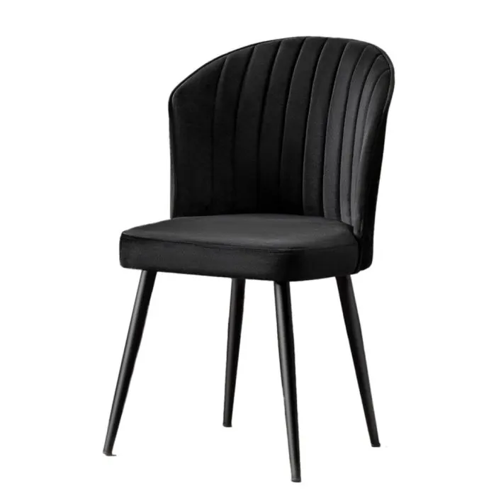 Set 2 scaune RUBI, negru, 52x42x85 cm