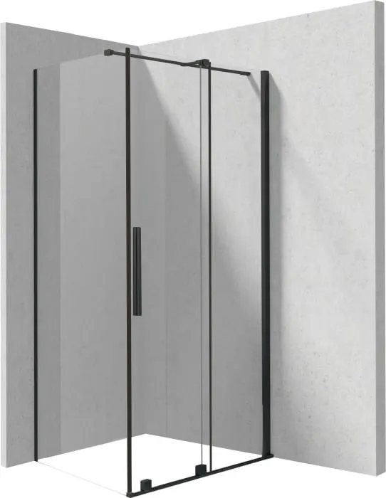 Cabina de dus neagra dreptunghiulara 140x70 cm Deante Prizma