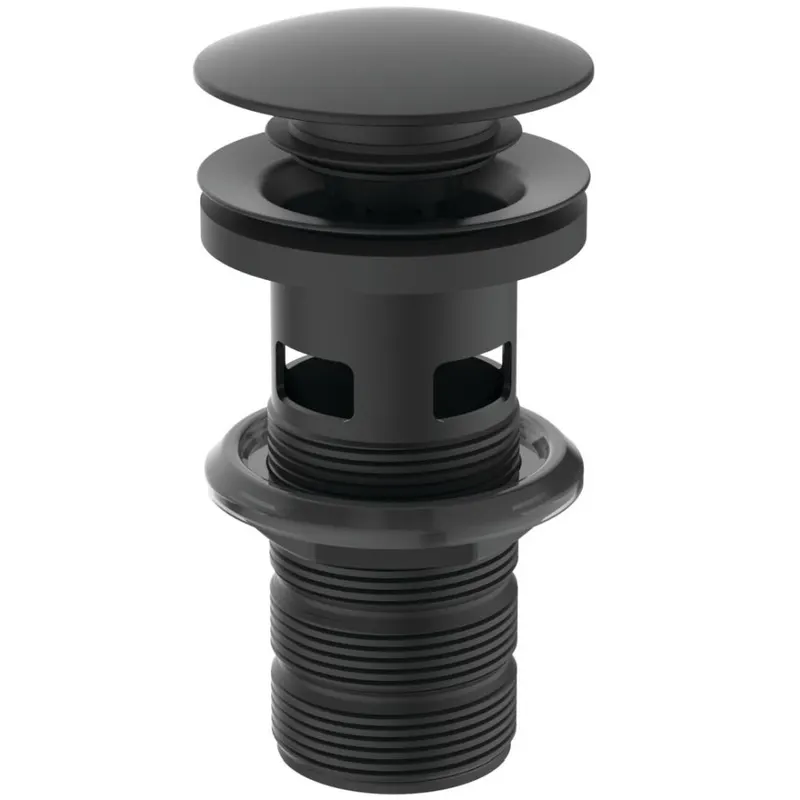 Ventil chiuveta baie click-clack negru mat cu preaplin Ideal Standard Multisuite